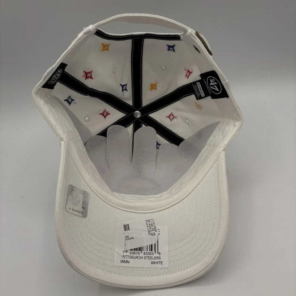 Pittsburgh Steelers 47 Brand Womens Hat Clean Up Strap Back Logo Cap NFL NEW